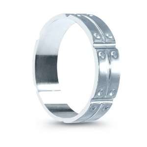  Zirconium Ring With Design. Width 6.1mm. (Size 10 