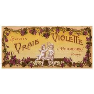  Savons Vraie Violette   Poster (11.25x5.5)