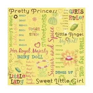  New   Little Girl Paper 12X12   Pretty Princess Collage by 