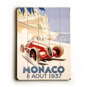  Vintage wood sign 1937 Monaco Grand Prix F1 Race 30x40 