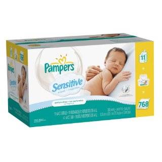 Pampers Sensitive Wipes    768 Total Count with tub    (64 Count, Pack 