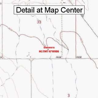 USGS Topographic Quadrangle Map   Danvers, Montana (Folded/Waterproof 