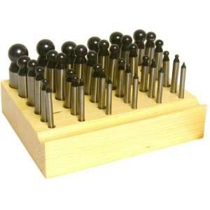  Dapping Punches in Wood Case 36 Piece Arts, Crafts 