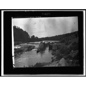  Saranac River dam,lock,Adirondack Mtns.,N.Y.