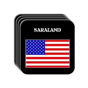  US Flag   Saraland, Alabama (AL) Set of 4 Mini Mousepad 