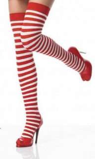   Striped Socks Stockings Hosiery Red White Green Black Yellow  