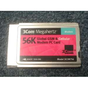  3CCM756 // 3Com Megahertz CardBus 56K Modem w/modem cable 