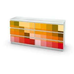    Pixels Decal for IKEA Malm Dresser 3x2 Drawers