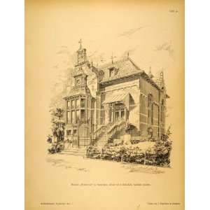  1891 Print Museum Broekerhuis Amsterdam Architecture 