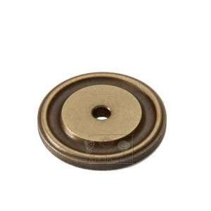  Classic brass sanibel 1 1/4 round backplate in weathered 