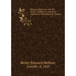  de lauteur. 1 Mellinet, Camille, d. 1843 Richer Ã?douard Books