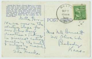 GREAT VINTAGE POSTCARD IT IS POSTMARKED 1942 DELTA CO AND IN GOOD 