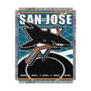 San Jose Sharks NHL Triple Woven Jacquard Throw (019 Series) (48x60 