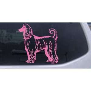 6in X 6.0in Pink    Afghan Hound Animals Car Window Wall Laptop Decal 