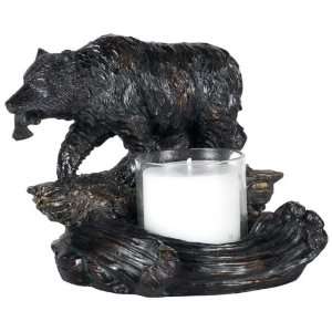  Bear with Fish Candleholder