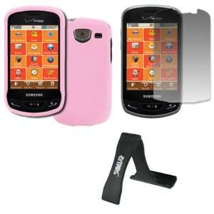  Samsung Brightside U380 Rubberized Case Cover (Pink) + Mini Folding 