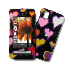  Samsung Finesse, R810 Hearts on Black Design Hard Case 
