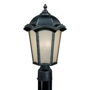  Vaxcel Chloe 3 Light Outdoor Post Light in Gold Stone   CE 