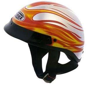  GMax GM15X Helmet   X Small/Chrome/Red Flames Automotive