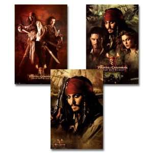  Pirates Of The Caribbean  Dead Mans Chest Poster Print Set 