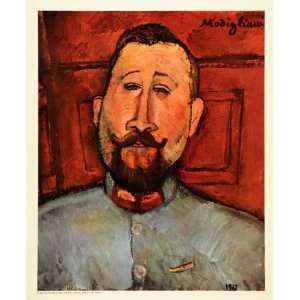  1935 Amedeo Modigliani Doctor Devaraigne Portrait Print 