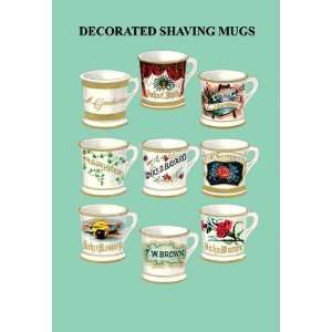  Decorated Shaving Mugs #4 16X24 Giclee Paper