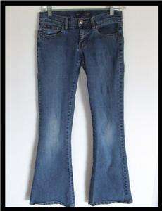Roxy Stretch Flare Jeans Womens SZ 1 deco stitch pocket  