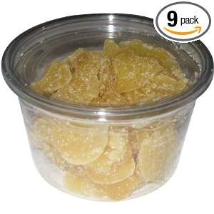 Hickory Harvest Crystallized Ginger, 8 Ounce Tubs (Pack of 9)  