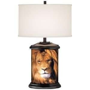  Botswana King Lion Giclee Art Base Table Lamp