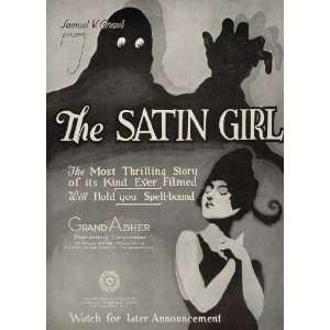   Satin Girl Samuel V. Grand Asher   Original Print Ad