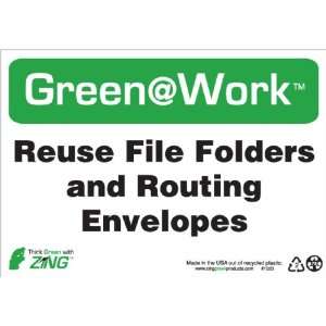   Routing Envelopes, 10 Width x 7 Length, Recycled Plastic, Black
