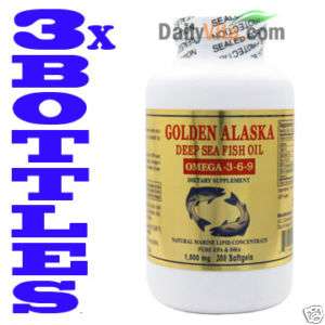 3x Alaska Deep Sea Omega 3 6 9 Fish Oil900caps,EPA DHA  