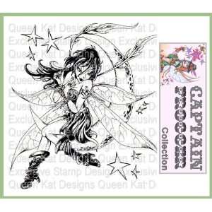  Athena Moon Fairy Unmounted Rubber Stamp 