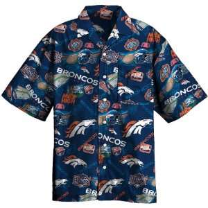  NFL Denver Broncos Tailgate Party Button Down Shirt Extra 