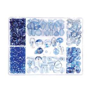  Darice(R) Glass Bead Box   125gr/Blue