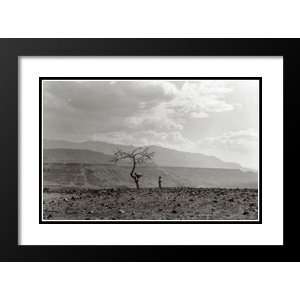 Depardon Framed and Double Matted Art 33x41 Ethiopia Landscape, 1994