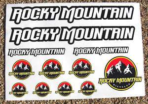 Rocky Mountain Bike MTB Cycle Frame Decals Stickers  