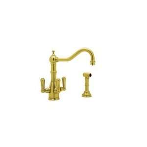 Rohl Triflow 3 Lever Kitchen Faucet W/ Side Spray W/ Filter Package 