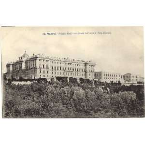     Royal Palace as seen from the Cuesta de San Vicente   Madrid Spain