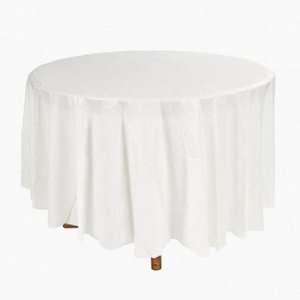  White Round Table Cover   Tableware & Table Covers Health 
