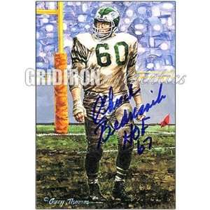  Chuck Bednarik Autographed Goal Line Art Card Sports 