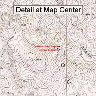  USGS Topographic Quadrangle Map   Beecher Canyon, Arizona 