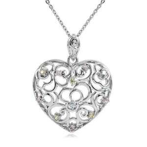  Desires of the Heart Sterling Silver Necklace Jewelry