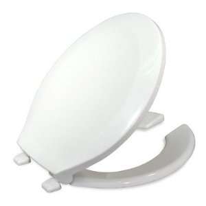 Elongated Open Commercial Toilet Seat w/o Cover   White 