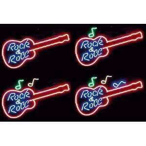 Neon Animated Rock n Roll Sign (Red/Blue/Green/Yellow) (18 