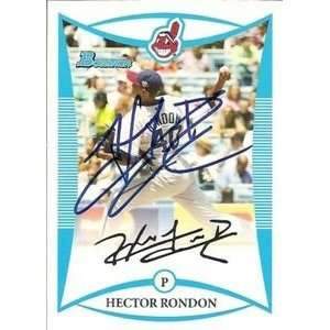  Hector Rondon Signed Cleveland Indians 2008 Bowman Card 