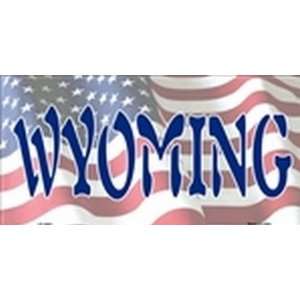 American Flag (Wyoming) License Plate Plates Tags Tag auto vehicle car 