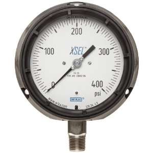 WIKA 9834877 Process Pressure Gauge, Dry Filled, Stainless Steel 316L 