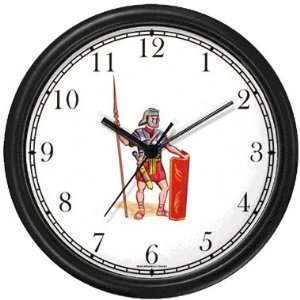Roman Soldier Italy Theme Wall Clock by WatchBuddy Timepieces (Hunter 