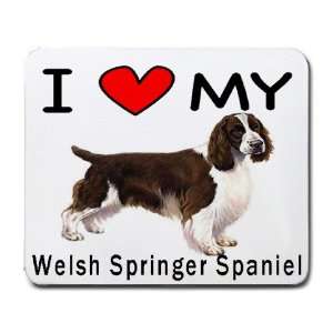  I Love My Welsh Springer Spaniel Mouse Pad Office 